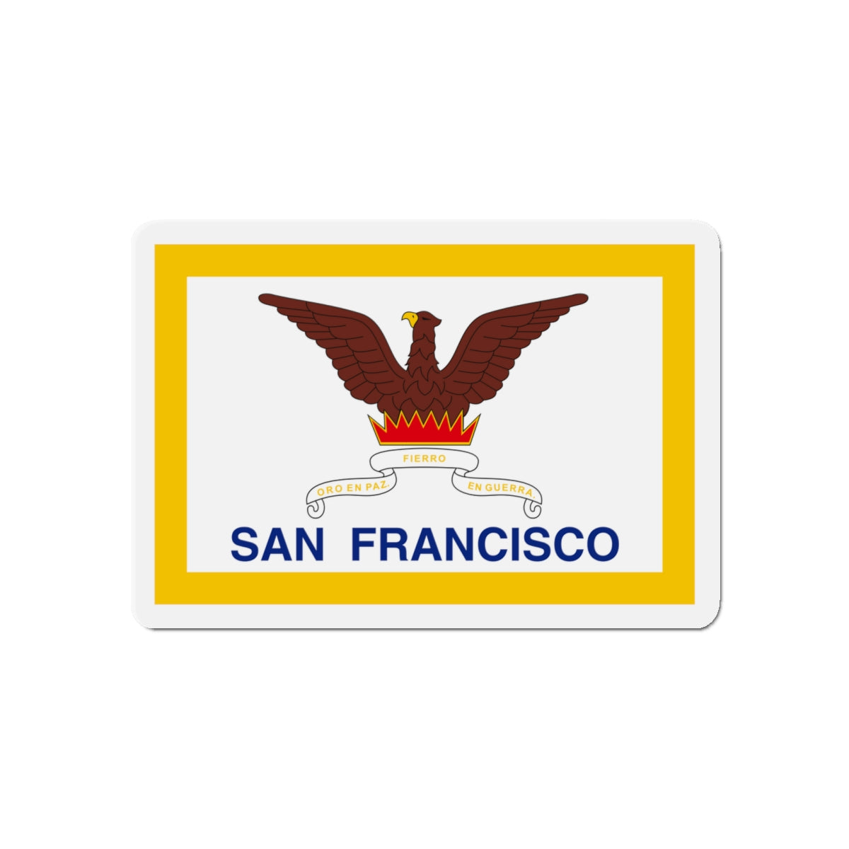 Flag of San Francisco - Die-Cut Magnet-5" x 5"-The Sticker Space