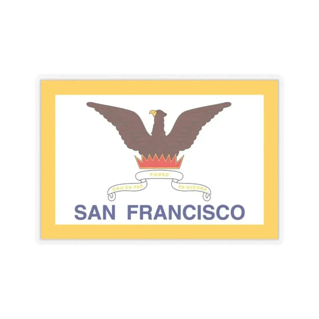 Flag of San Francisco - STICKER Vinyl Kiss-Cut Decal 2 Inch Transparent - The Sticker Space