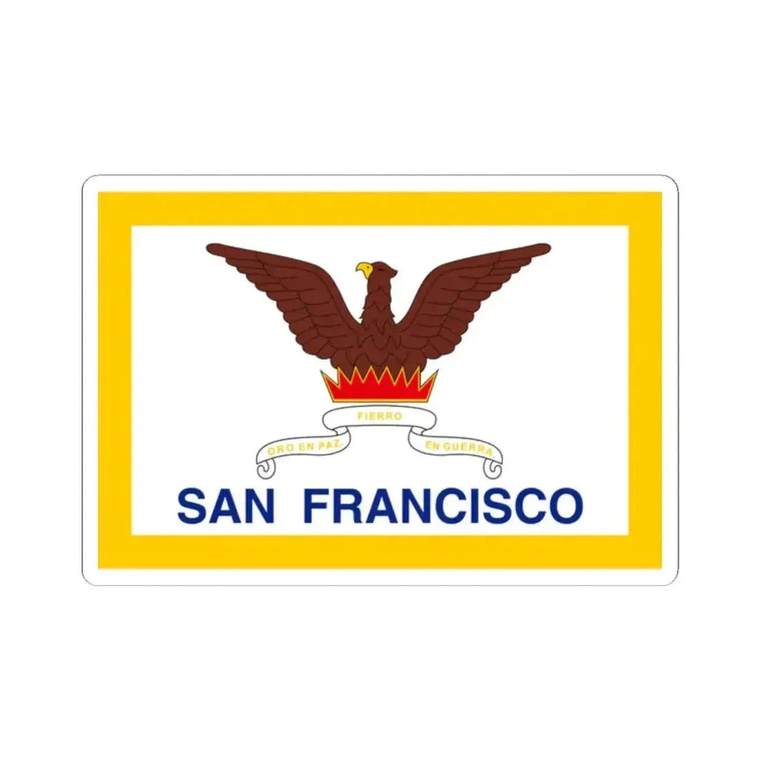 Flag of San Francisco - STICKER Vinyl Kiss-Cut Decal 2 Inch White - The Sticker Space