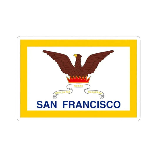 Flag of San Francisco - STICKER Vinyl Kiss-Cut Decal 2 Inch White - The Sticker Space