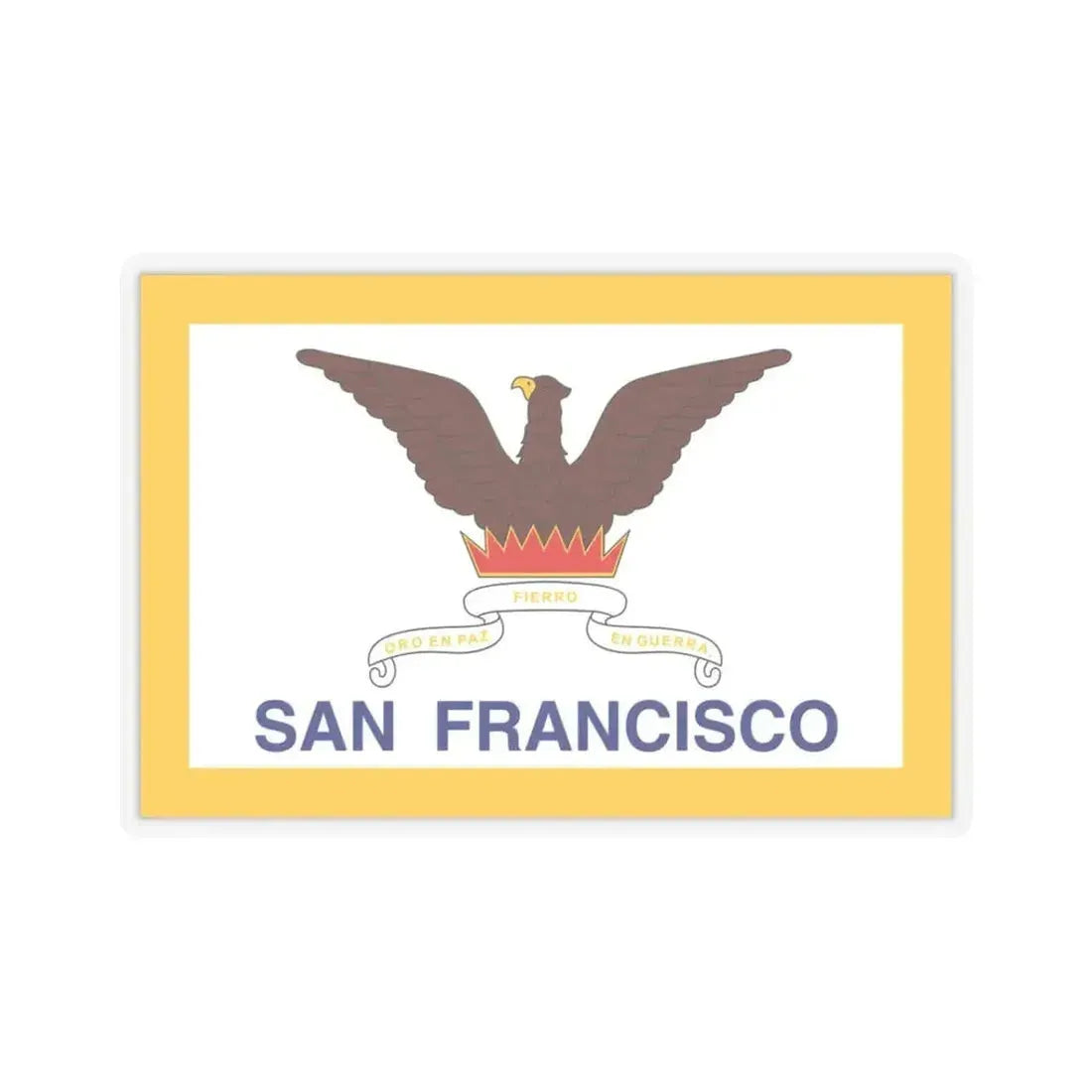 Flag of San Francisco - STICKER Vinyl Kiss-Cut Decal 3 Inch Transparent - The Sticker Space