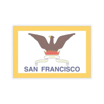 Flag of San Francisco - STICKER Vinyl Kiss-Cut Decal 3 Inch Transparent - The Sticker Space