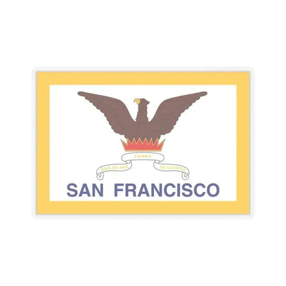 Flag of San Francisco - STICKER Vinyl Kiss-Cut Decal 4 Inch Transparent - The Sticker Space