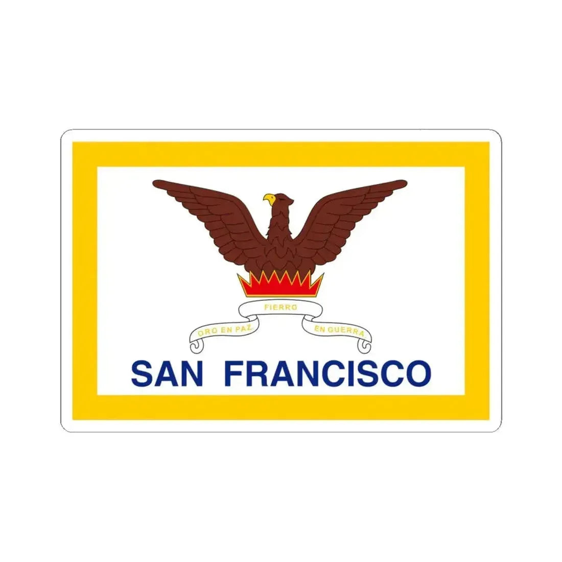 Flag of San Francisco - STICKER Vinyl Kiss-Cut Decal 4 Inch White - The Sticker Space