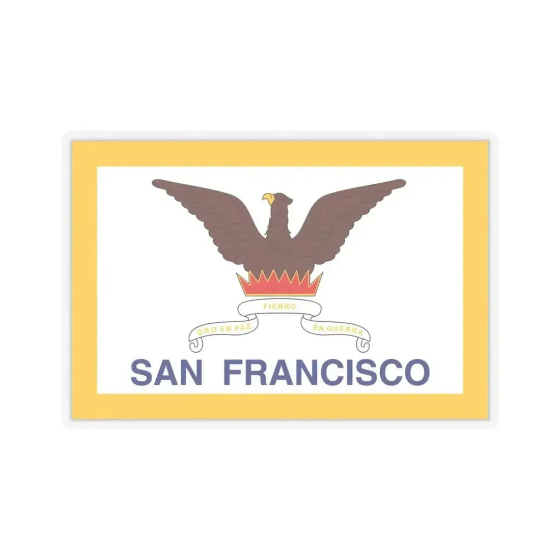 Flag of San Francisco - STICKER Vinyl Kiss-Cut Decal 6 Inch Transparent - The Sticker Space