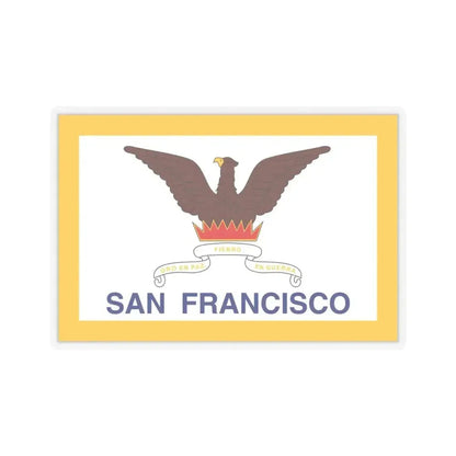 Flag of San Francisco - STICKER Vinyl Kiss-Cut Decal 6 Inch Transparent - The Sticker Space