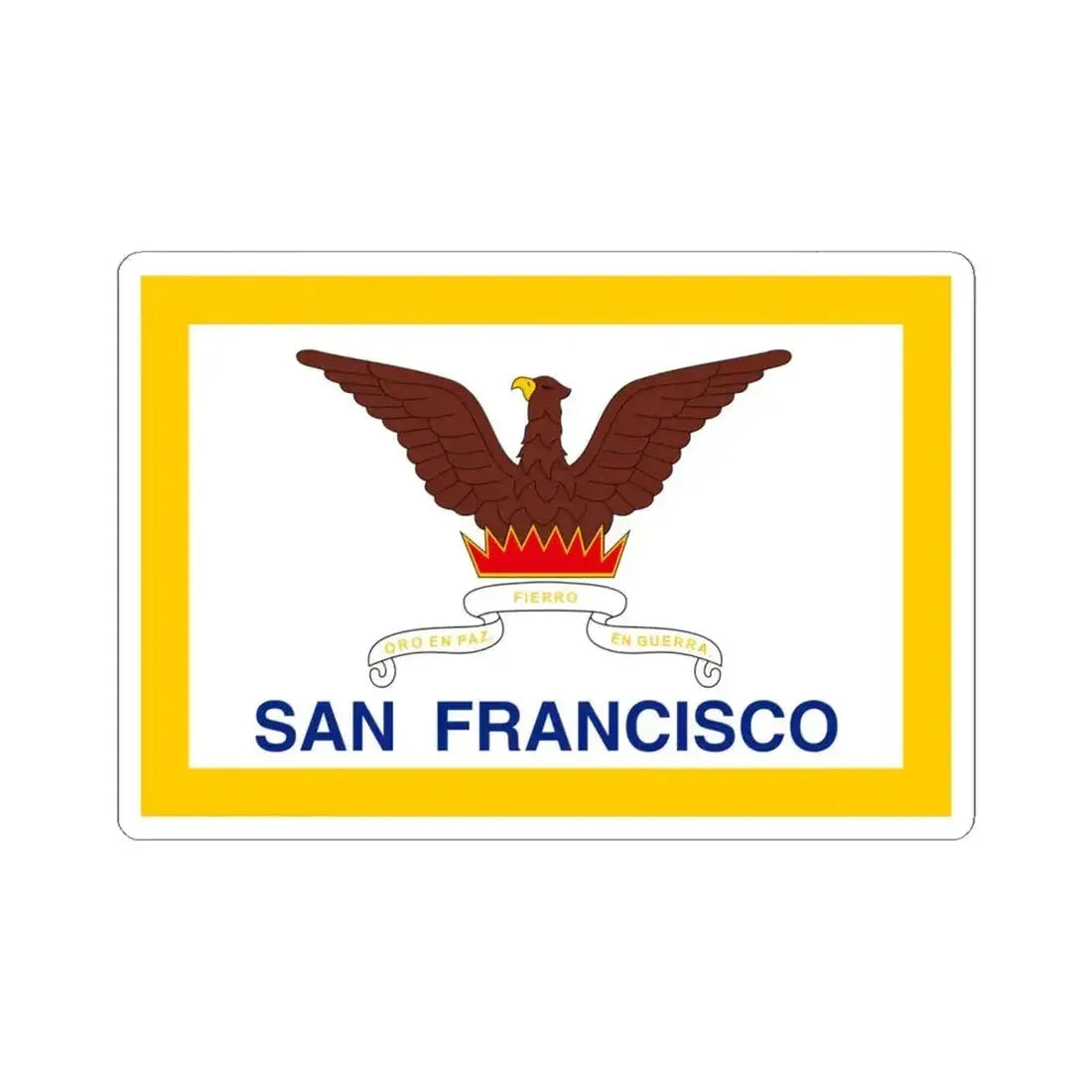 Flag of San Francisco - STICKER Vinyl Kiss-Cut Decal 6 Inch White - The Sticker Space