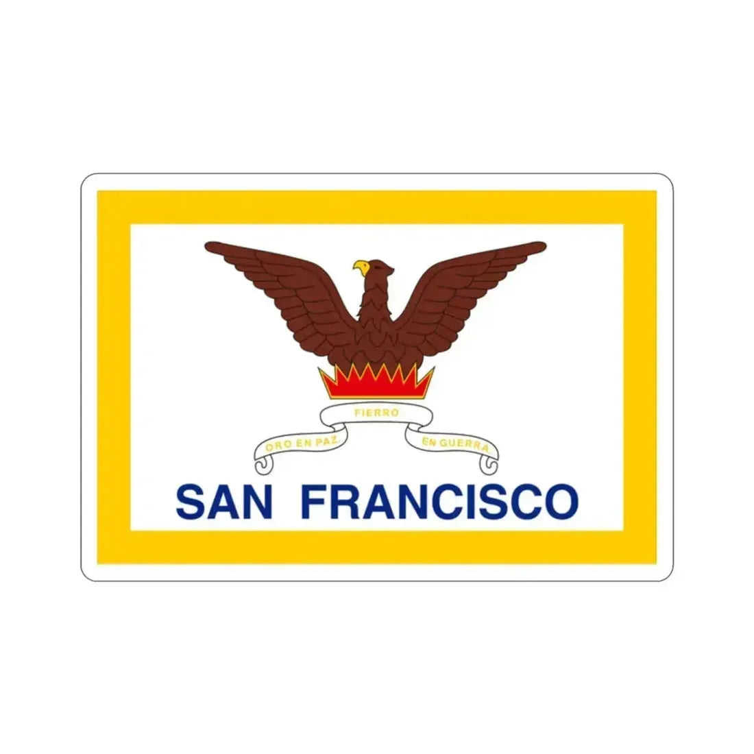 Flag of San Francisco USA STICKER Vinyl Die-Cut Decal 2 Inch - The Sticker Space