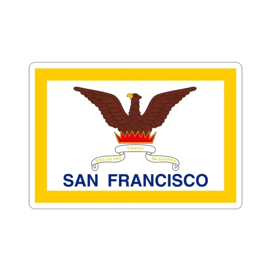 Flag of San Francisco USA STICKER Vinyl Die-Cut Decal 2 Inch - The Sticker Space