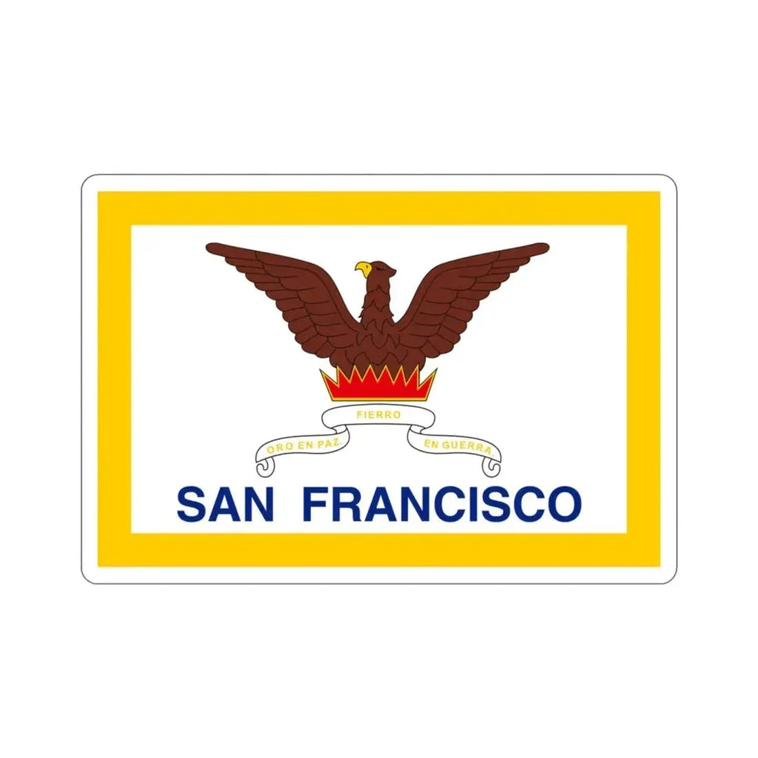 Flag of San Francisco USA STICKER Vinyl Die-Cut Decal 3 Inch - The Sticker Space