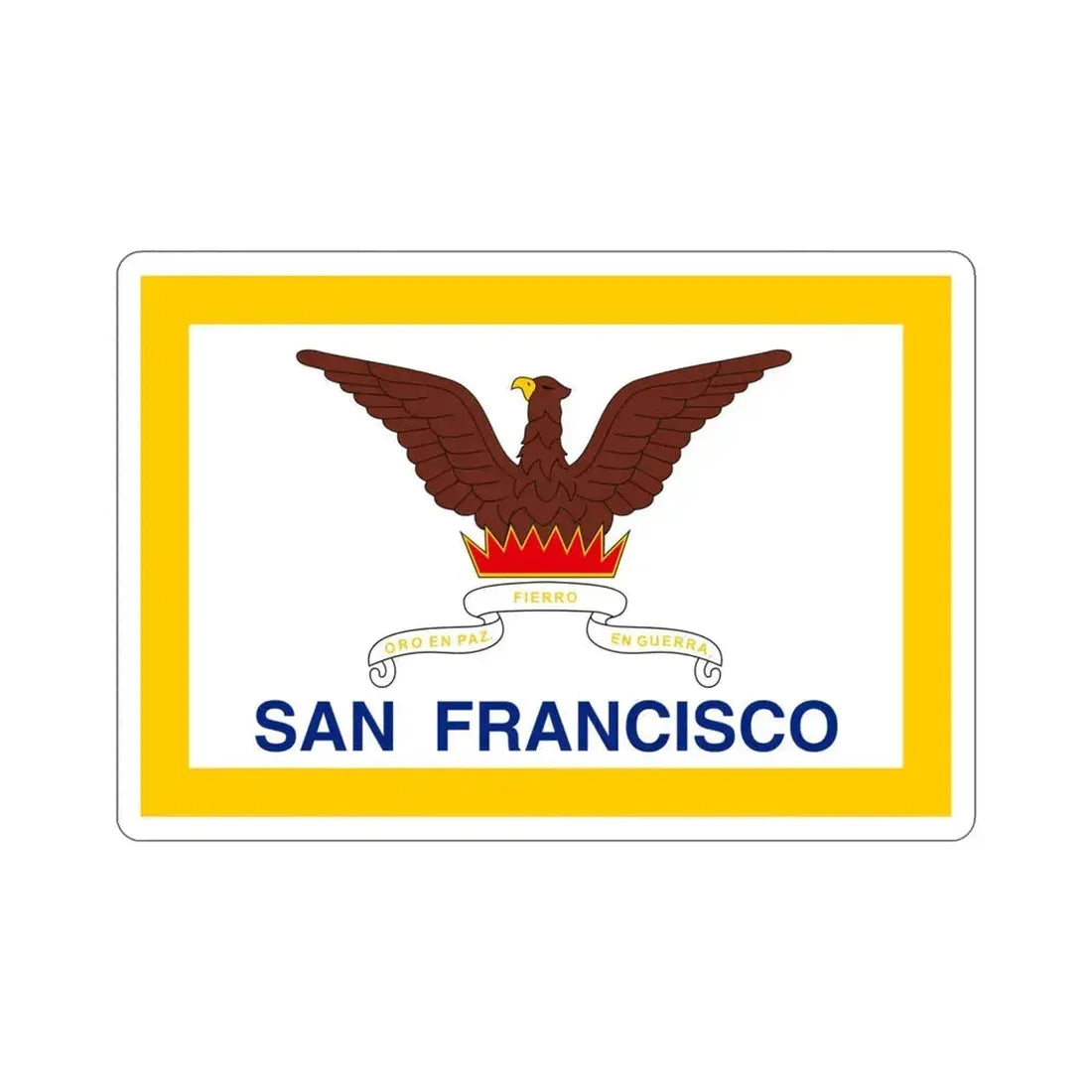 Flag of San Francisco USA STICKER Vinyl Die-Cut Decal 4 Inch - The Sticker Space
