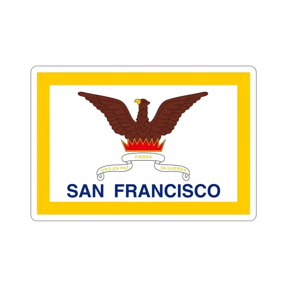 Flag of San Francisco USA STICKER Vinyl Die-Cut Decal 6 Inch - The Sticker Space