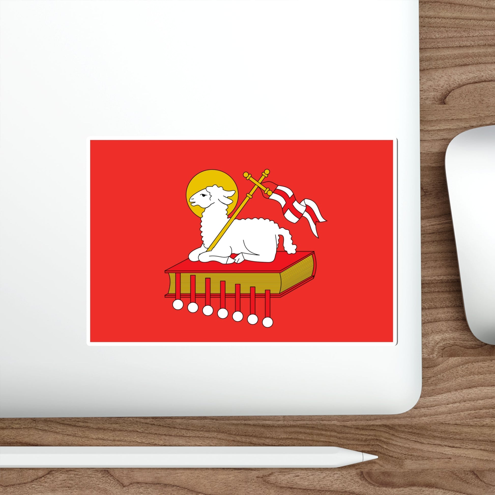 Flag of San Ġwann Malta STICKER Vinyl Die-Cut Decal-The Sticker Space