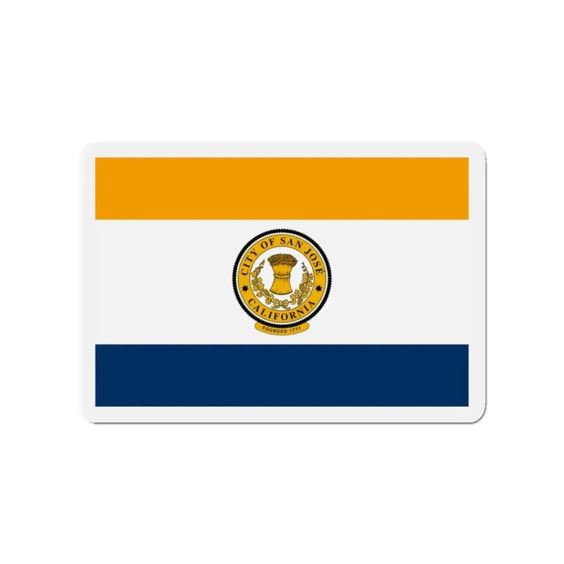 Flag of San José California - Refrigerator Magnet 3 Inch - The Sticker Space
