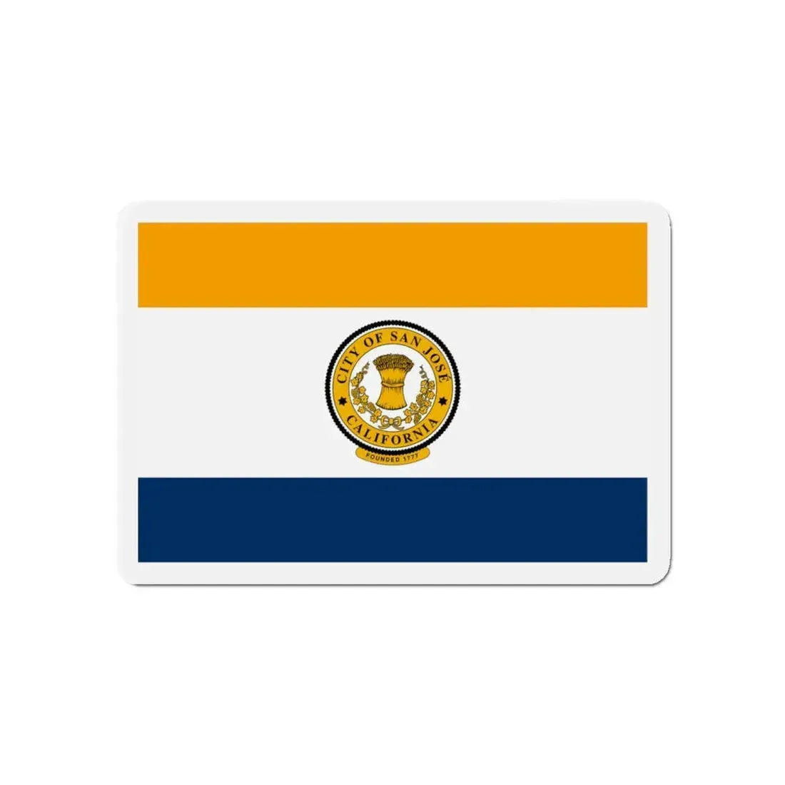 Flag of San José California - Refrigerator Magnet 4 Inch - The Sticker Space