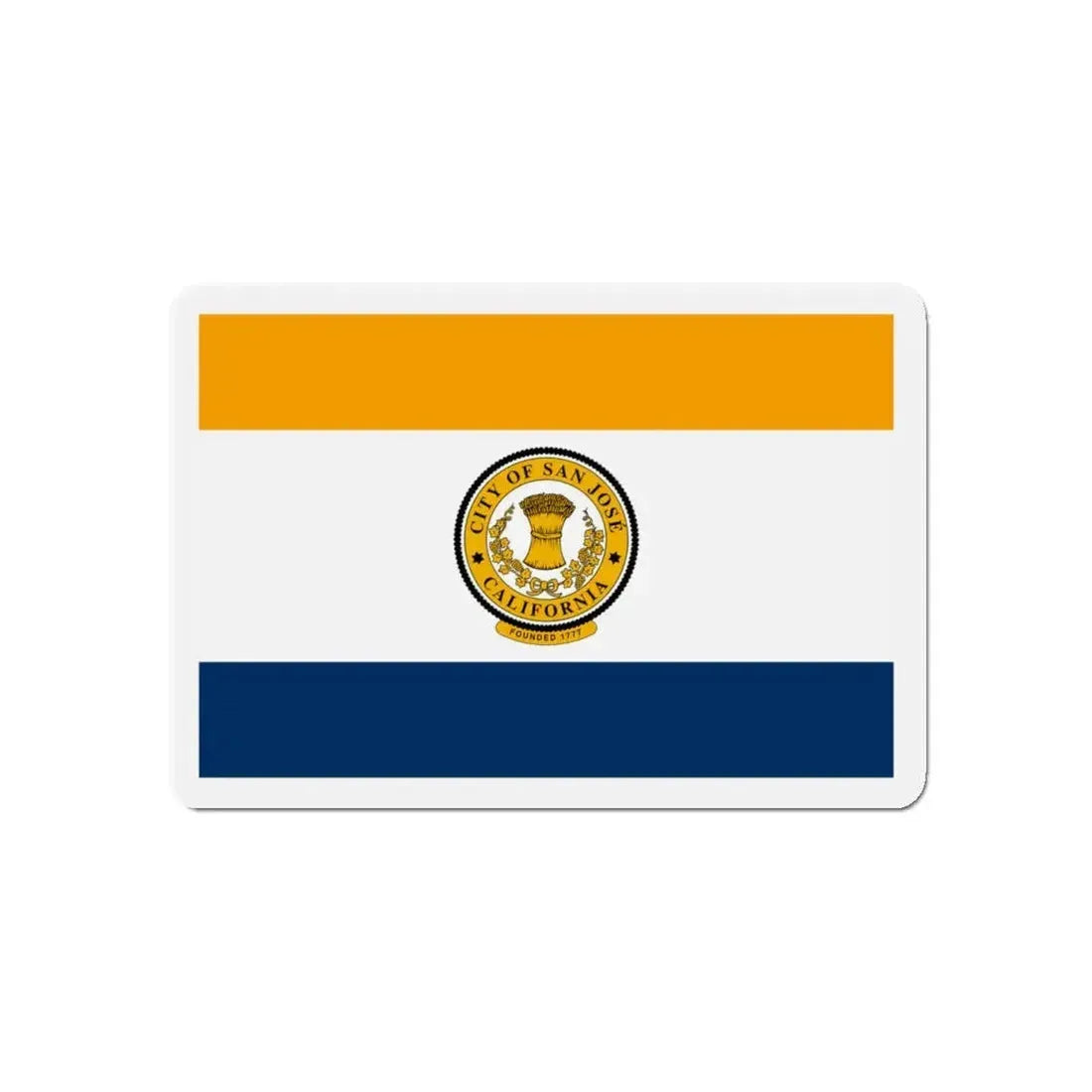 Flag of San José California - Refrigerator Magnet 5 Inch - The Sticker Space