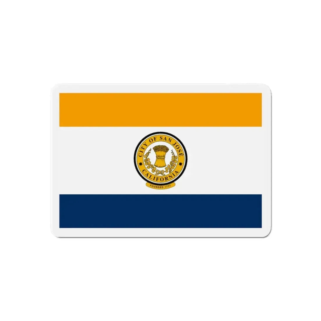 Flag of San José California - Refrigerator Magnet 6 Inch - The Sticker Space