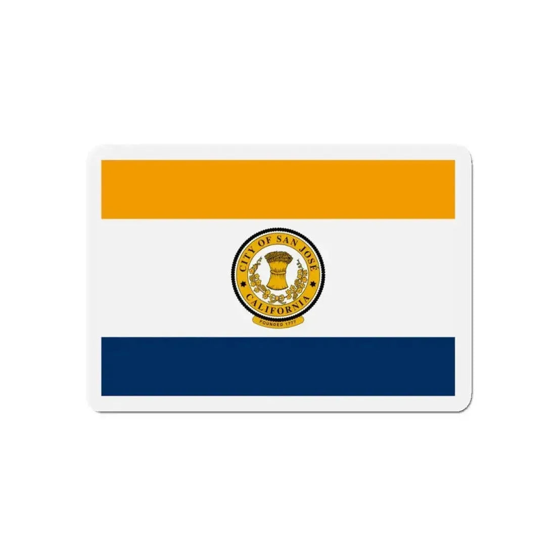 Flag of San José California - Refrigerator Magnet - The Sticker Space