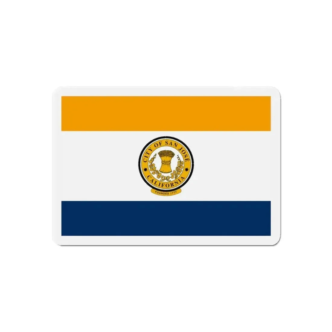 Flag of San José California - Refrigerator Magnet - The Sticker Space