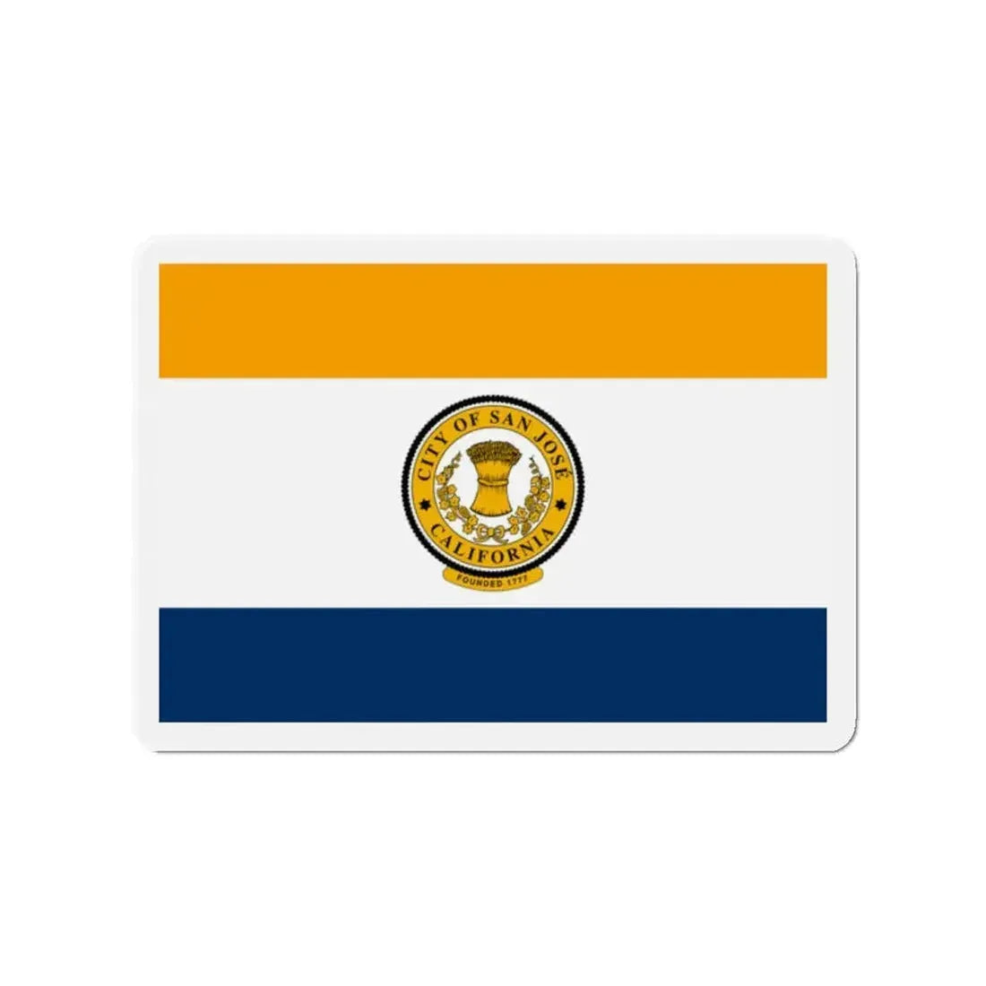 Flag of San José California - Refrigerator Magnet - The Sticker Space