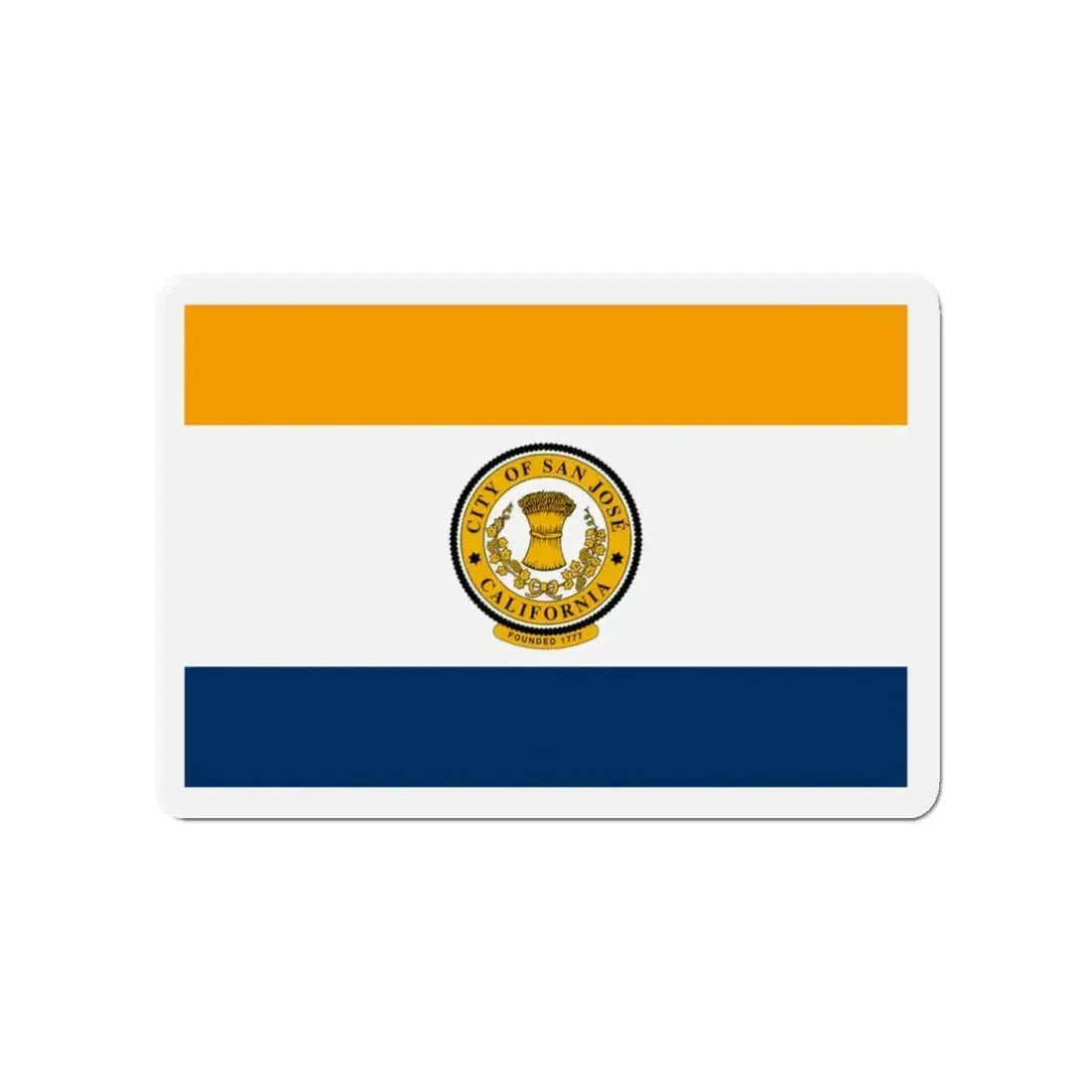 Flag of San José California - Refrigerator Magnet - The Sticker Space