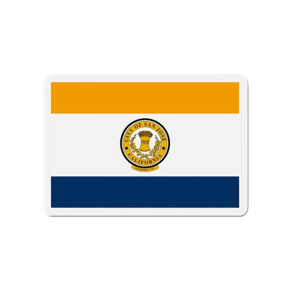 Flag of San José California - Refrigerator Magnet - The Sticker Space
