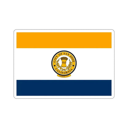 Flag of San José California USA STICKER Vinyl Die-Cut Decal 4 Inch - The Sticker Space