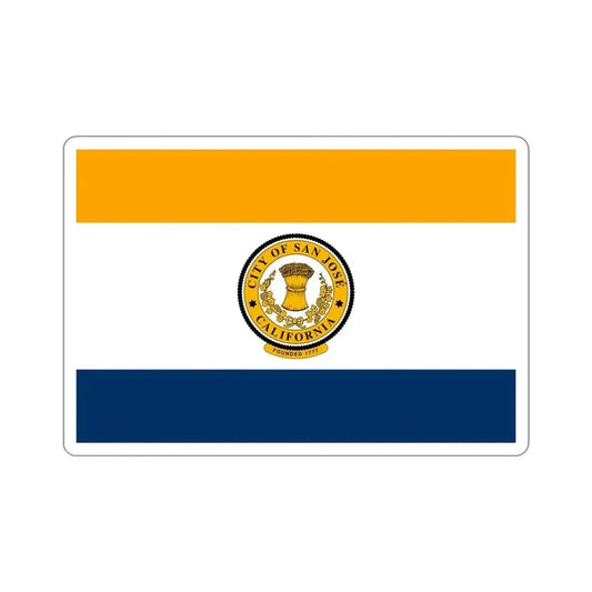 Flag of San José California USA STICKER Vinyl Die-Cut Decal 6 Inch - The Sticker Space