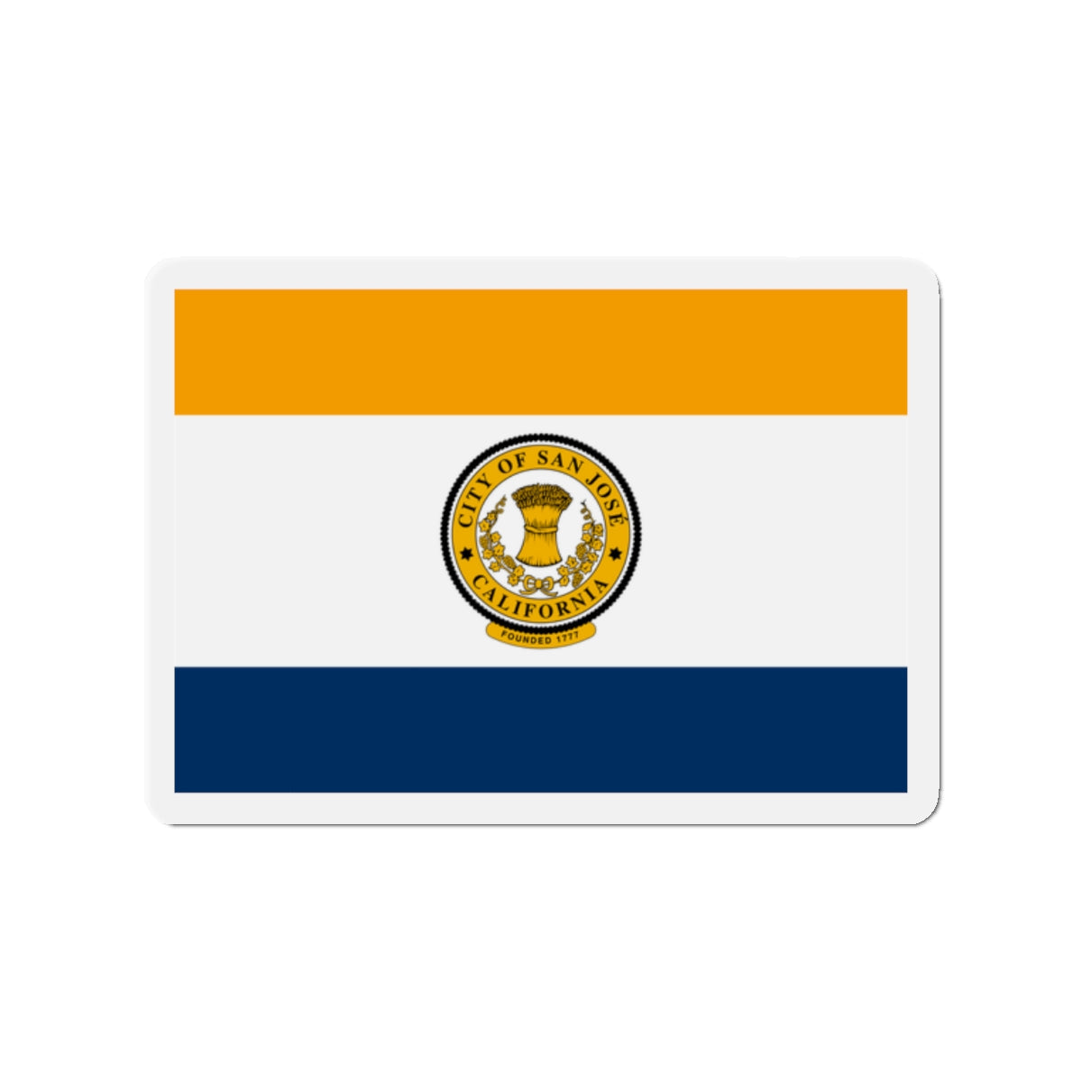 Flag of San José California - Die-Cut Magnet-2" x 2"-The Sticker Space