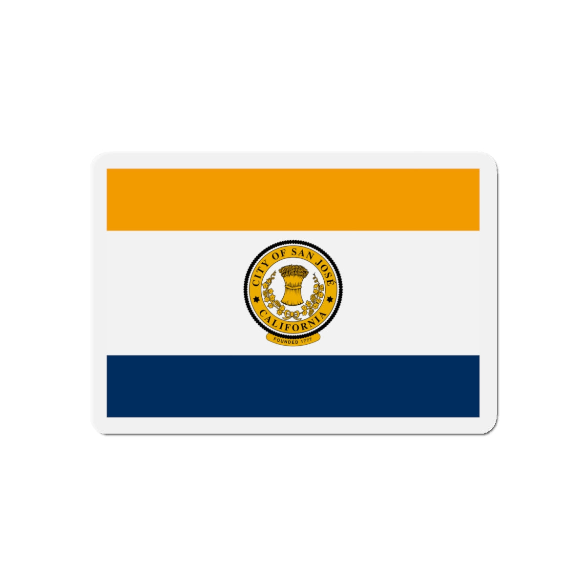 Flag of San José California - Die-Cut Magnet-5" x 5"-The Sticker Space