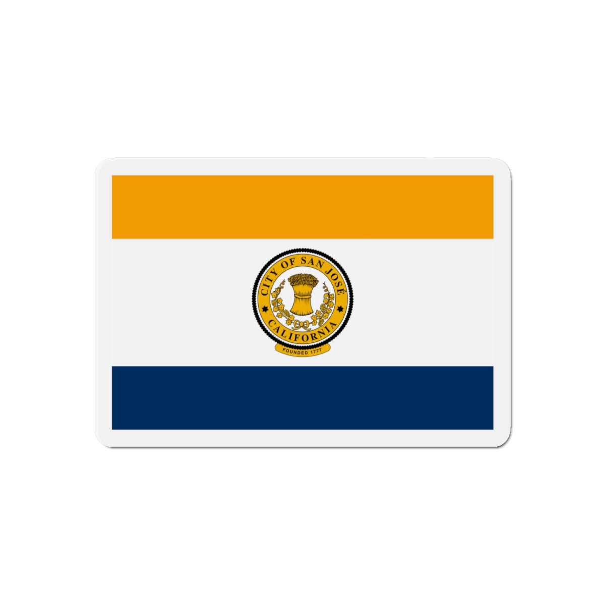 Flag of San José California - Die-Cut Magnet-6 × 6"-The Sticker Space