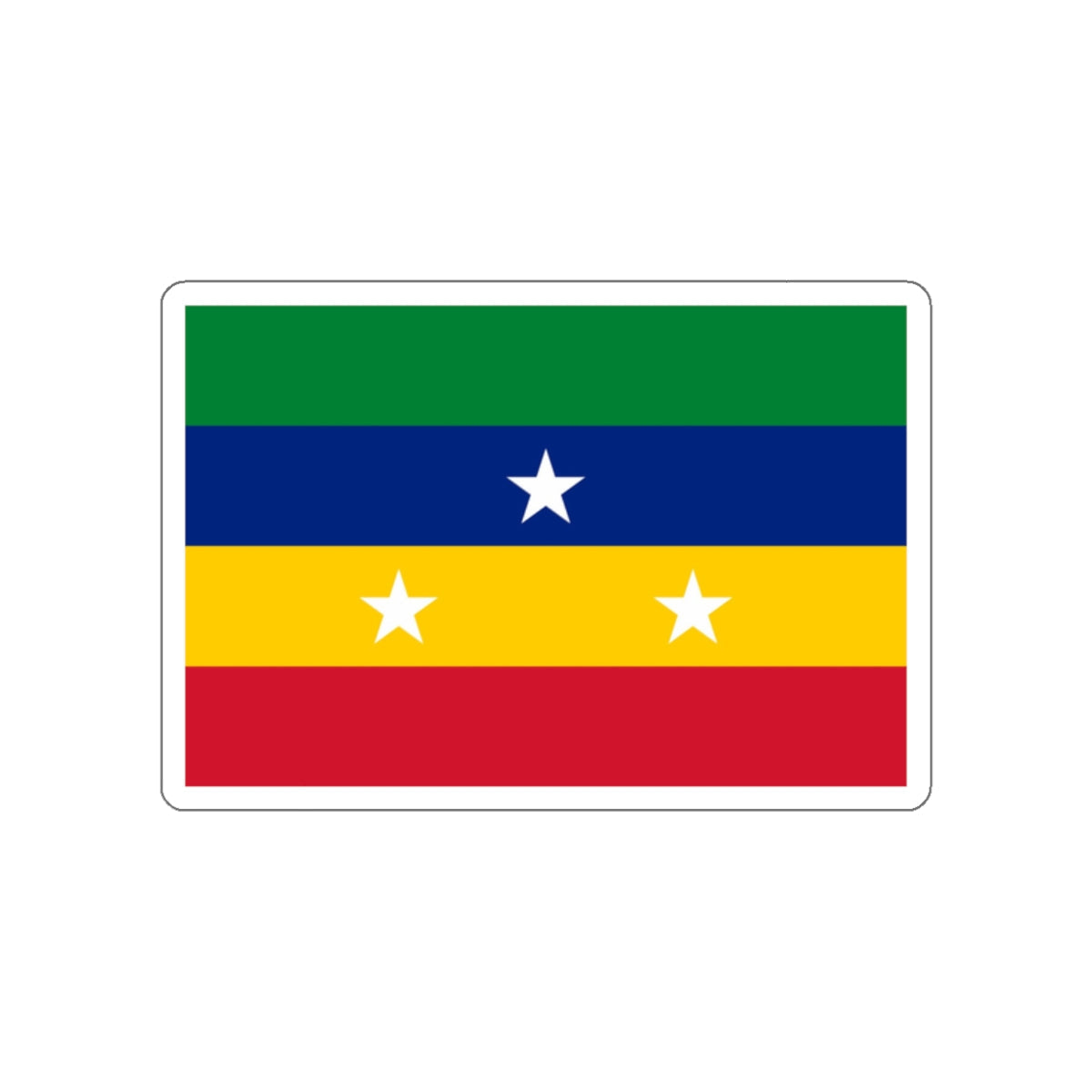 Flag of San Juan de Payara Venezuela STICKER Vinyl Die-Cut Decal-White-The Sticker Space