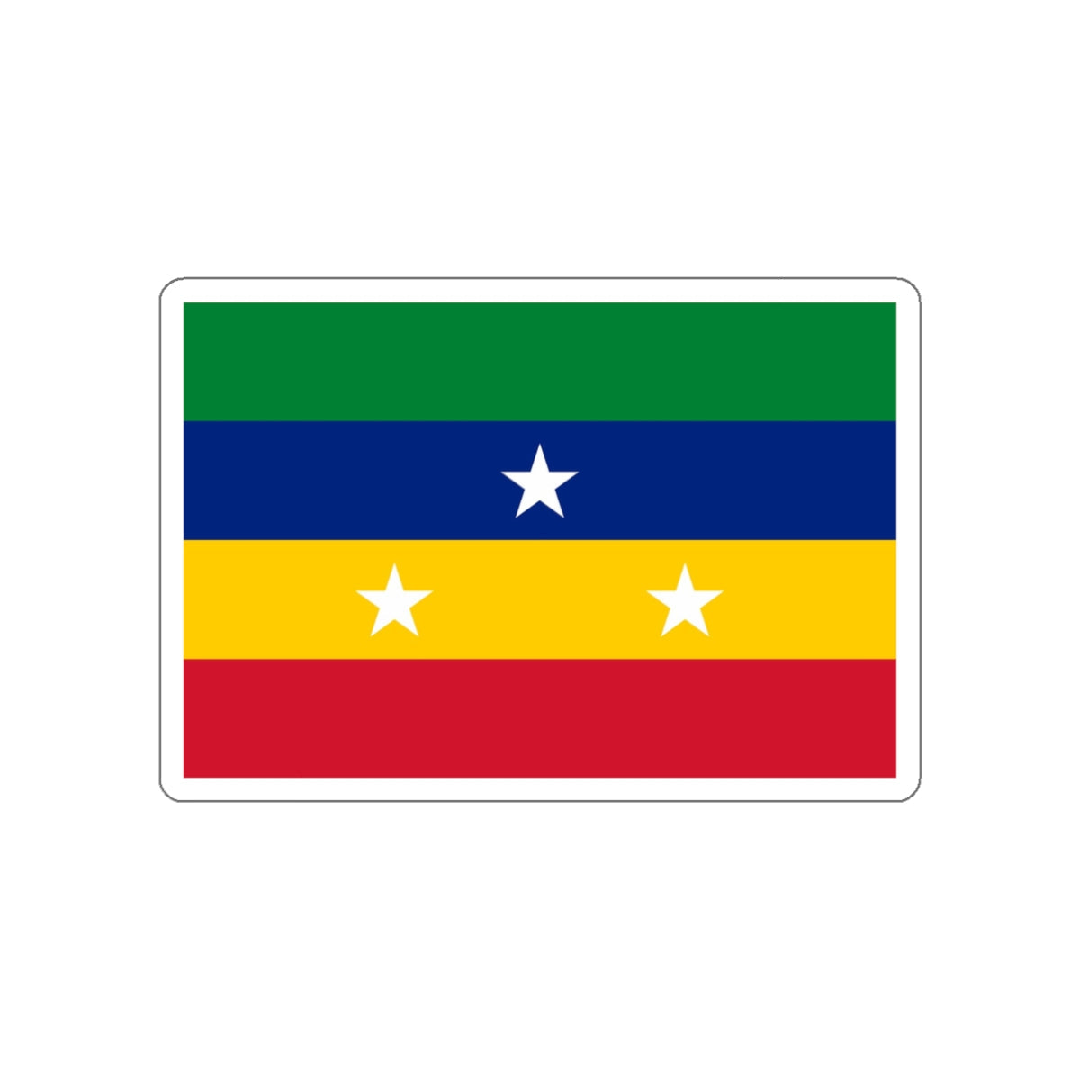 Flag of San Juan de Payara Venezuela STICKER Vinyl Die-Cut Decal-White-The Sticker Space