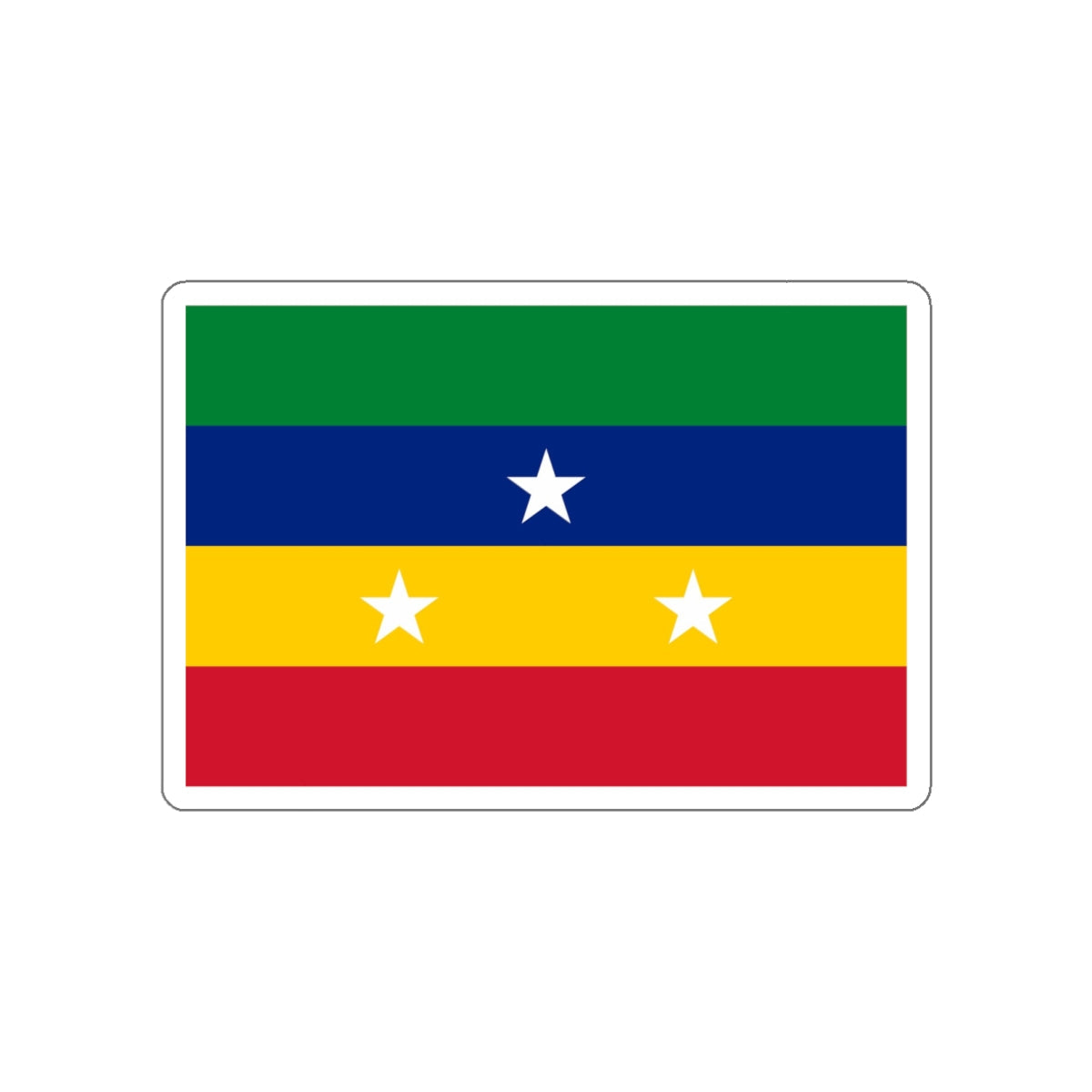 Flag of San Juan de Payara Venezuela STICKER Vinyl Die-Cut Decal-White-The Sticker Space