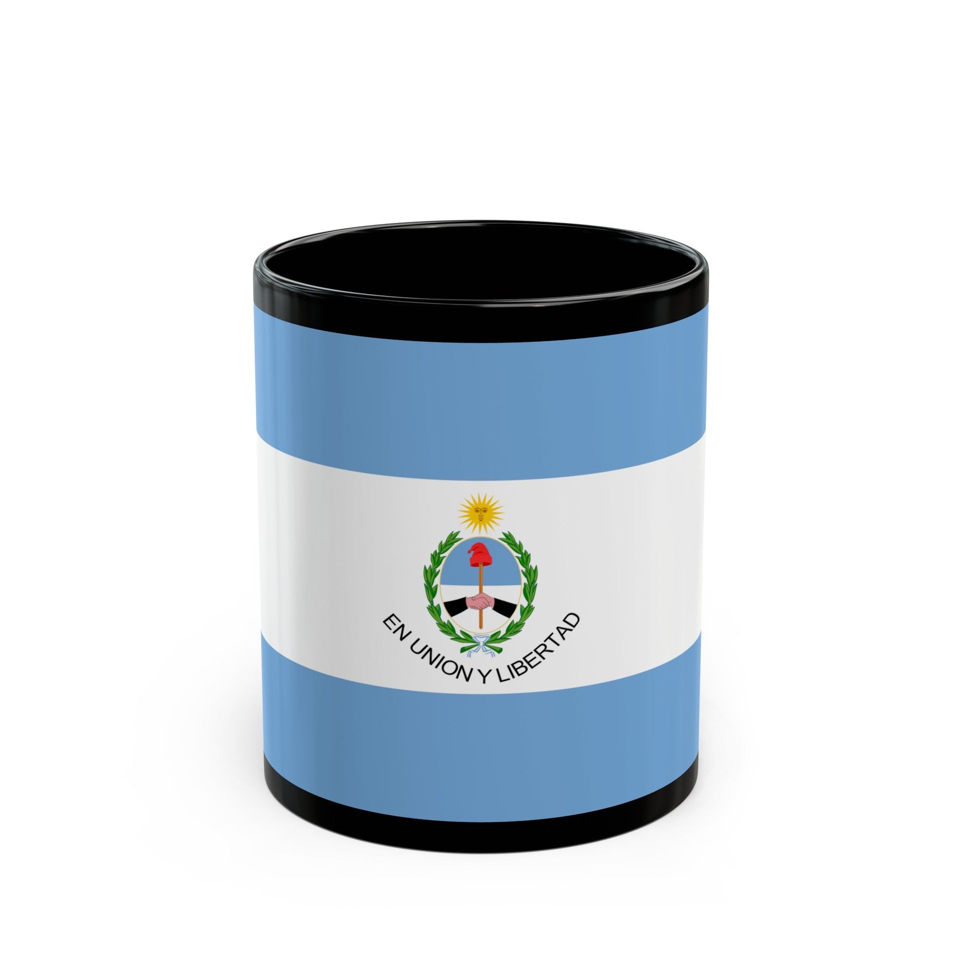 Flag of San Juan Province Argentina - Black Coffee Mug-11oz-The Sticker Space