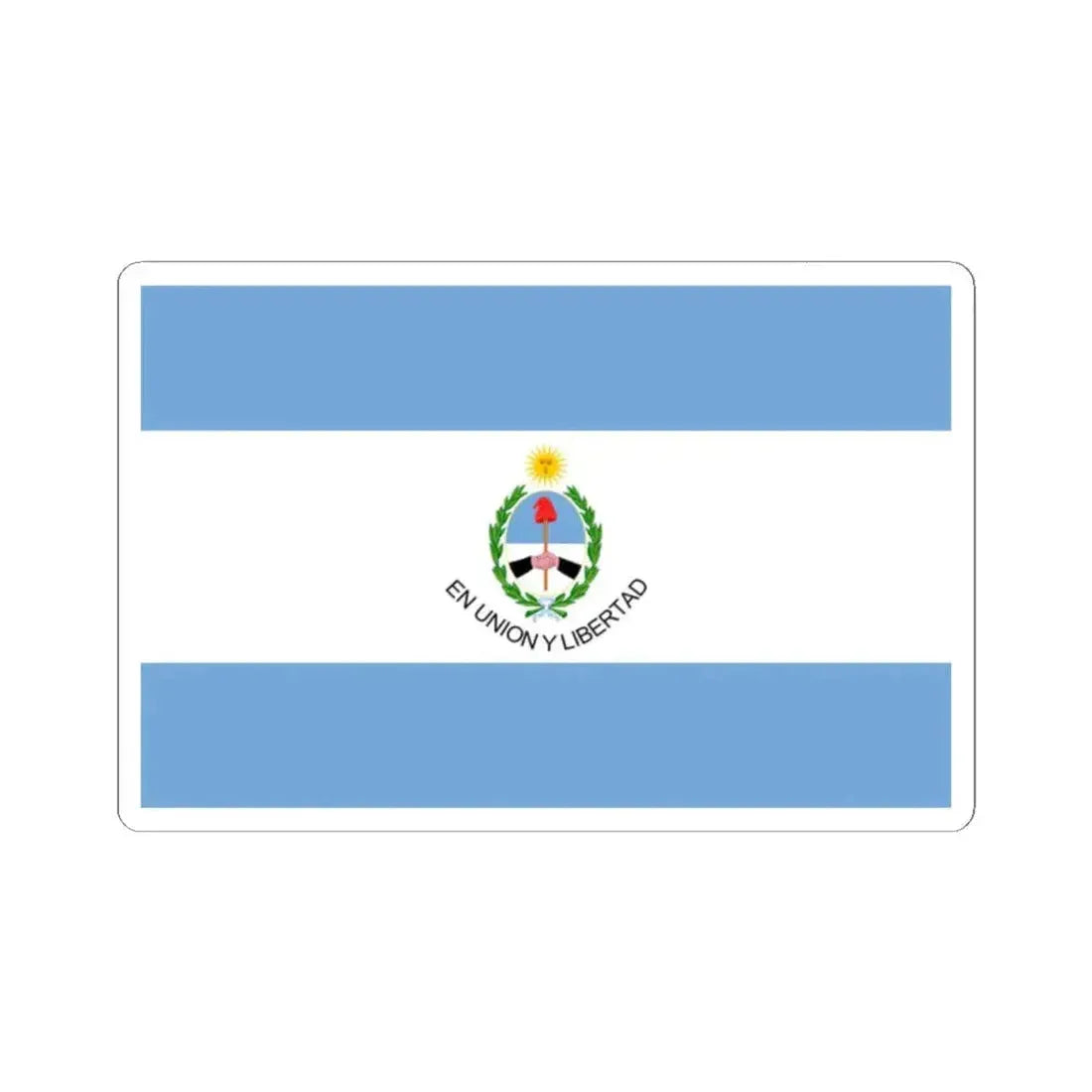 Flag of San Juan Province Argentina - STICKER Vinyl Kiss-Cut Decal 2 Inch White - The Sticker Space