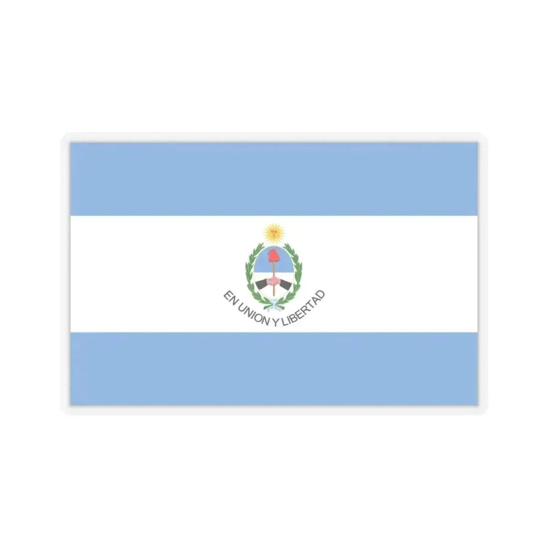 Flag of San Juan Province Argentina - STICKER Vinyl Kiss-Cut Decal 3 Inch Transparent - The Sticker Space