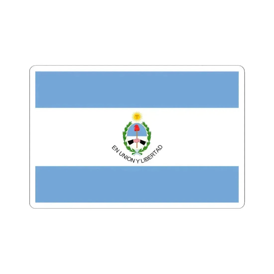 Flag of San Juan Province Argentina - STICKER Vinyl Kiss-Cut Decal 3 Inch White - The Sticker Space