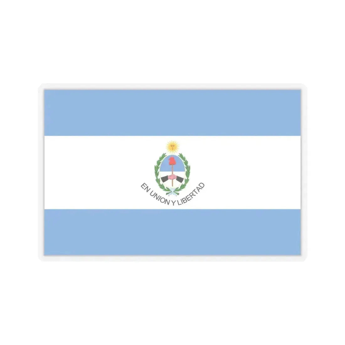 Flag of San Juan Province Argentina - STICKER Vinyl Kiss-Cut Decal 4 Inch Transparent - The Sticker Space