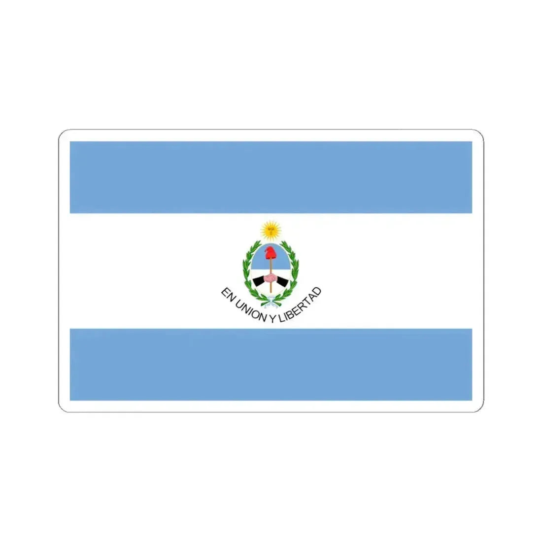 Flag of San Juan Province Argentina - STICKER Vinyl Kiss-Cut Decal 4 Inch White - The Sticker Space