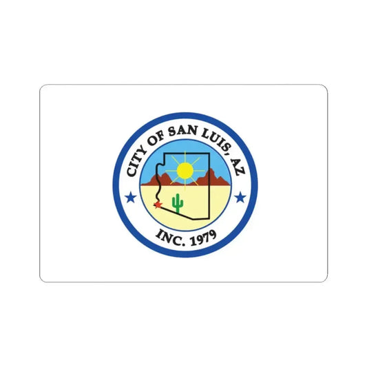Flag of San Luis Arizona (United States) STICKER Vinyl Kiss-Cut Decal 2 Inch White - The Sticker Space