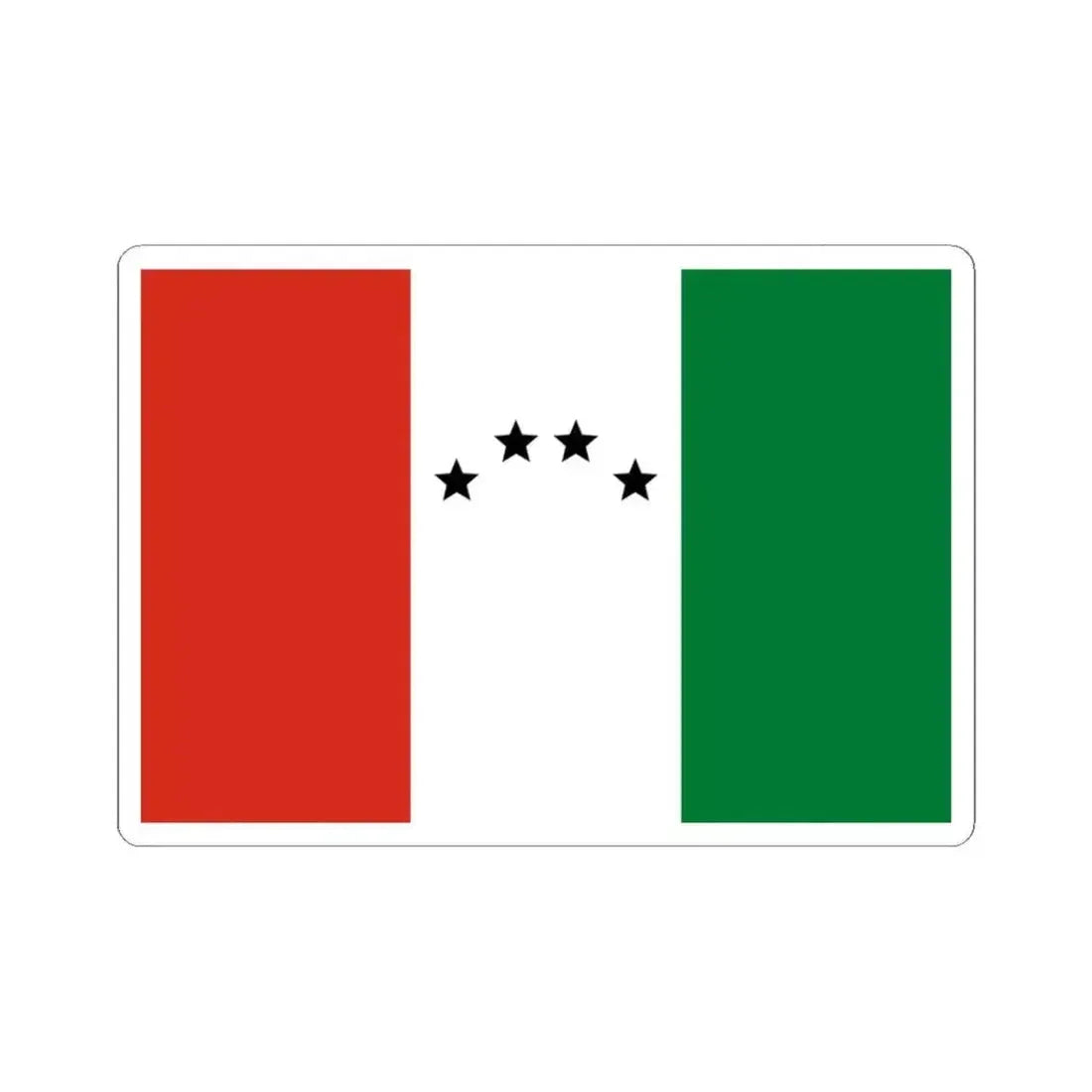 Flag of San Rafael de Velasco Bolivia (Bolivia) STICKER Vinyl Kiss-Cut Decal 3 Inch White - The Sticker Space