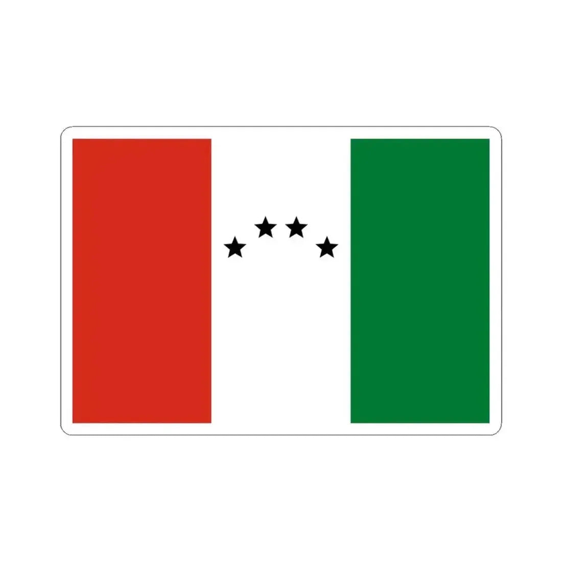 Flag of San Rafael de Velasco Bolivia (Bolivia) STICKER Vinyl Kiss-Cut Decal 6 Inch White - The Sticker Space