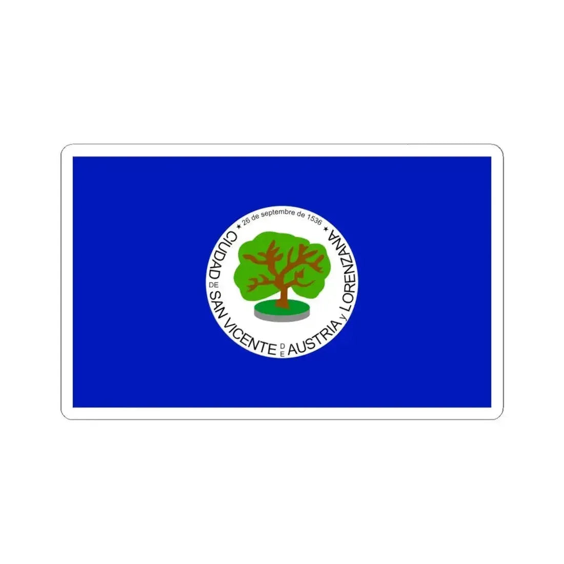 Flag of San Vicente Department (El Salvador) STICKER Vinyl Kiss-Cut Decal 6 Inch White - The Sticker Space