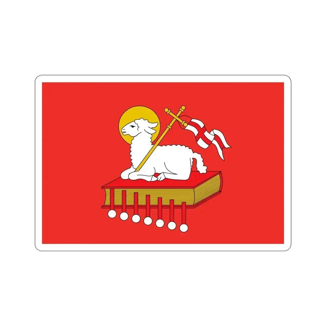 Flag of San Ġwann Malta STICKER Vinyl Die-Cut Decal 5 Inch - The Sticker Space