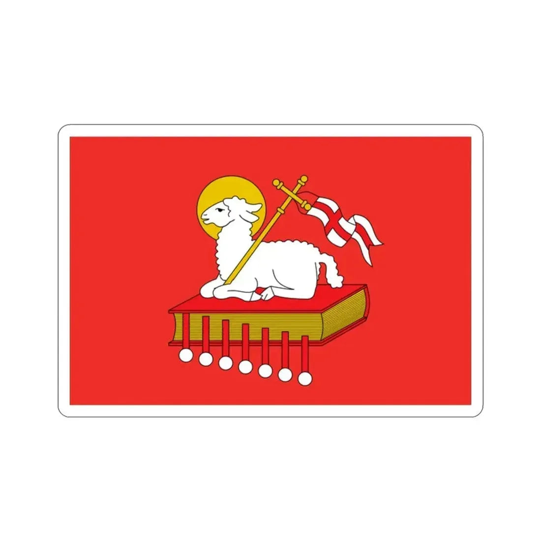 Flag of San Ġwann Malta STICKER Vinyl Die-Cut Decal - The Sticker Space