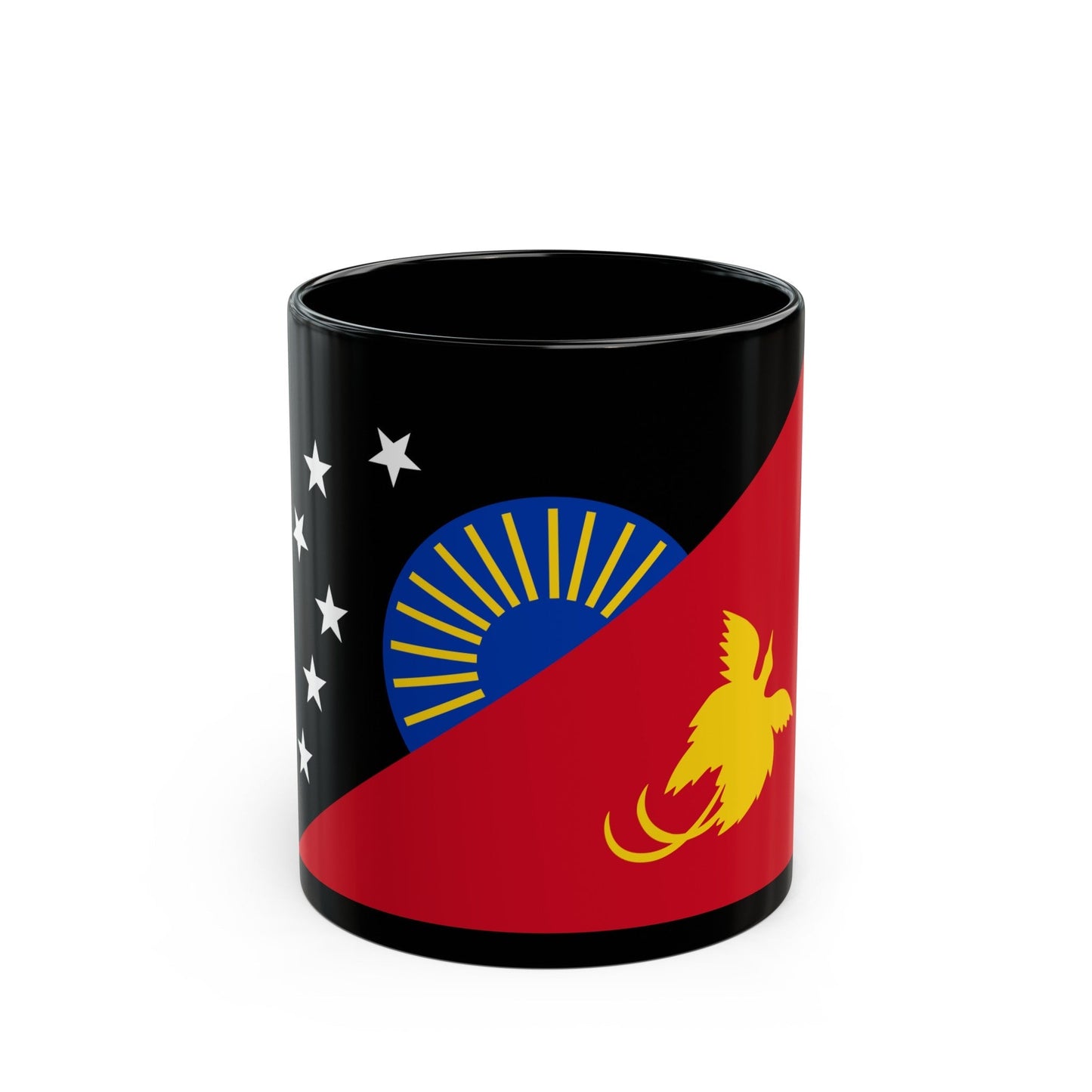 Flag of Sandaun Papa New Guinea - Black Coffee Mug-11oz-The Sticker Space