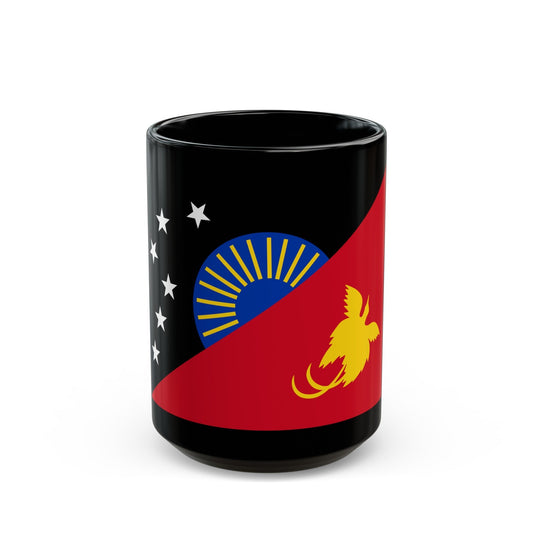 Flag of Sandaun Papa New Guinea - Black Coffee Mug-15oz-The Sticker Space