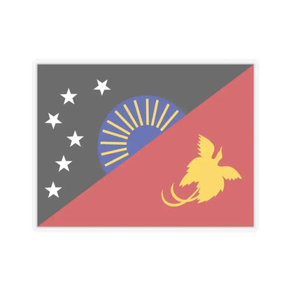 Flag of Sandaun Papa New Guinea - STICKER Vinyl Kiss-Cut Decal 6 Inch Transparent - The Sticker Space