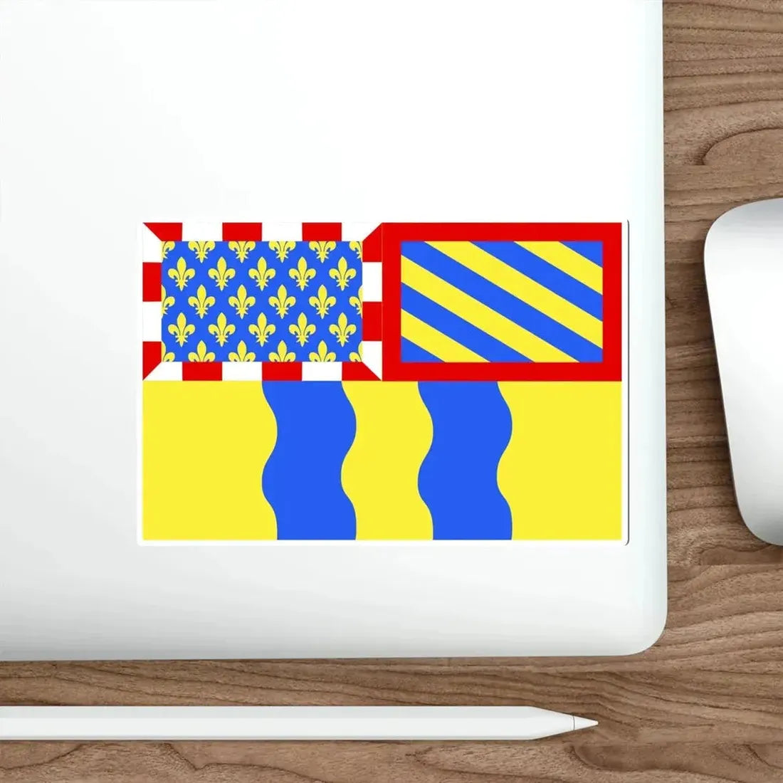 Flag of Saône et Loire France 2 STICKER Vinyl Die-Cut Decal - The Sticker Space